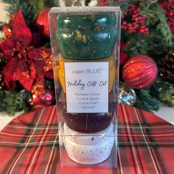 Capri Blue Glimmer Candle Gift Set - Volcano, Crystal Pine, Pumpkin dulce pack4 - Picture 8 of 8